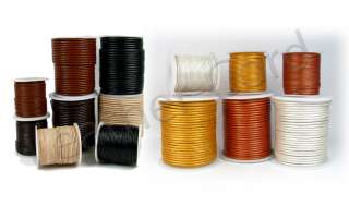 PICK ANY 1 * ROUND LEATHER CORD 27+ YARDS SPOOLS ROLLS  