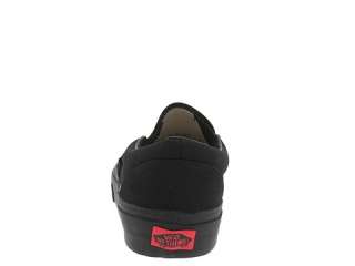 VANS CLASSIC SLIP ON ALL BLACK CANVAS SHOES SKATE SNEAKERS ALL SIZES 
