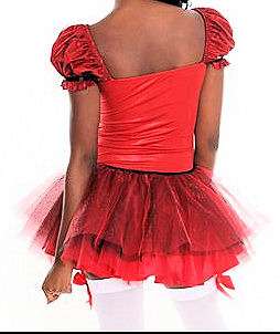 HELLO KITTY~ I AM RED BOW BURGUNDY GLITTER TULLE COSTUME DRESS 