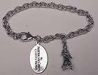 American Girls Collection marked Charm Bracelet & Girl Charm chrome 