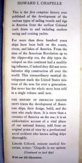   Of The American Sailing Ships By Howard Chapelle 1935 HC  