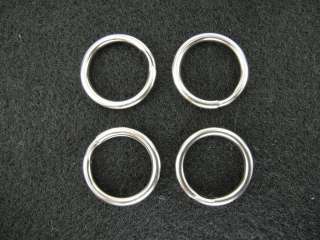 4X Stainless Steel Key Chain Split Ring .670 in / 17.02 mm OSD #11 LOT 