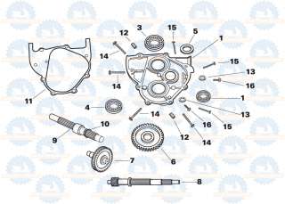 Performance Parts Hoca GY6 Engine Gear Sets, 17Front / 36Rear  