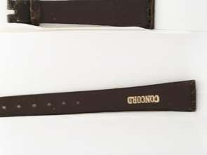 Concord Dark Brown 14mm Crocodile Watch Strap Band  