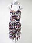 NWT ENVI Multicolored Stripe Halter Racerback Tie Wasit Dress Sz S $ 