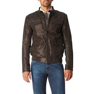 Leather jacket   ARMANI   Leather   Coats & jackets   Menswear 