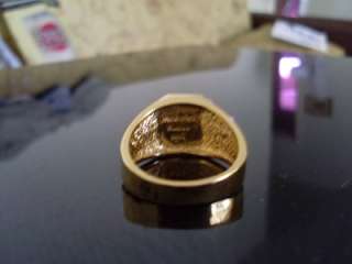 Autographed SUPERMAN GOLD BELT BUCKLE RING in GIFT BOX  