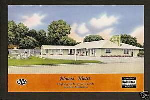 Corinth Mississippi 50s Illinois Motel Hwy 45 North MS  