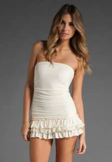 JUICY COUTURE Swim Lacy Layers Ruffle Swimdress in Angel at Revolve 