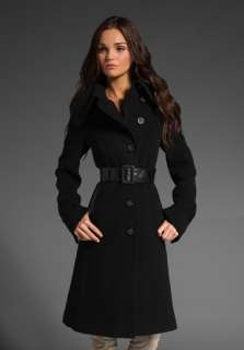 MACKAGE Gloria Belted Coat in Black  