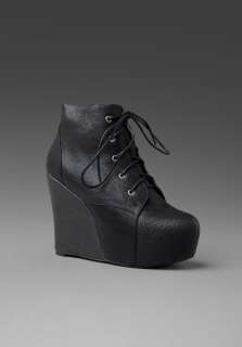   Two Timer Lace Up Wedge in Black 