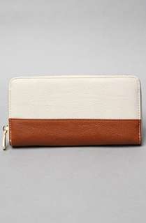 co lab The Colorblock Wallet in Bone and Cognac  Karmaloop 