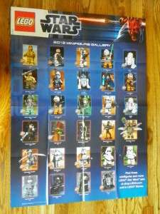 2012 Lego Star Wars Minifigure 24 x 32 2 Sided Poster Birthday Party 