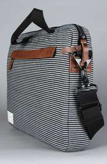 Hex The Fleet Laptop Bag in Black Gray Stripe  Karmaloop   Global 