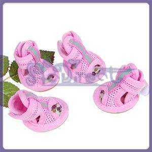 Summer Princess Pink dog Sandal Pet Shoes Mesh Fabric  