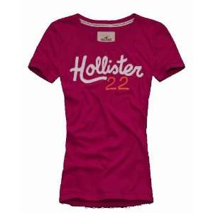 Hollister by Abercrombie Damen T Shirt dark pink Grösse XS aus den 