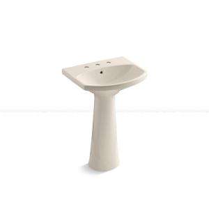 KOHLER Cimmaron 8 in. Pedestal Bathroom Sink Combo in Innocent Blush K 