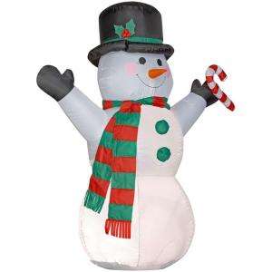 Home Accents Holiday 4 Ft. Lighted Snowman Airblown 82972 at The Home 