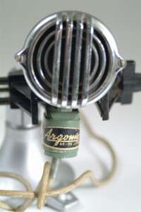   1950s Art Deco Green Bullet Harp Microphone Argonne AR 54  