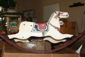 ANTIQUE Hand Painted Wooden ROCKING HORSE for CHILD  