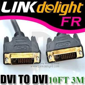 3M/10ft 24+1 Pin DVI D Dual Link Male to Male Connector Cable for PC 