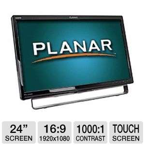 Planar PXL2430MW 24 Class Widescreen LED Backlit Multi Touch Monitor 