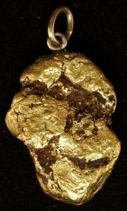 Real California Gold Rush Nugget 10.8 gram Pendent  