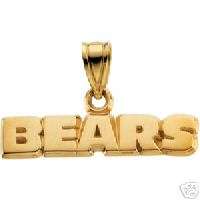 NEW 14K GOLD CHICAGO BEARS NFL FOOTBALL PENDANT/CHARM  