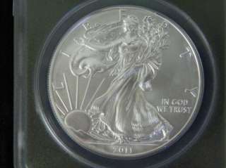 2011 Silver American Eagle .999 Silver, UC, Graded/Slabbed, 1st Day 