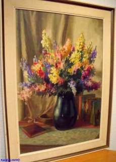 Impressionistisches Blumenstilleben in hellen warmen Farben. Im 