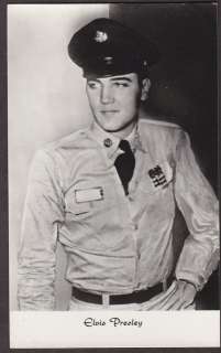 X0020 RP Vintage Movie Star postcard, Elvis Presley in Uniform,  