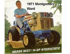 1971 Montgomery Ward 14 HP Lawn Tractor Magnet  