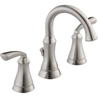 Delta Mandara 8 in. 2 Handle High Arc Bathroom Faucet in Stainless 