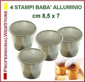 STAMPI BABA 4 PZ. STAMPO A CILINDRO CM 8 DOLCI SOUFFLE  