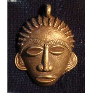 Bronze Ashanti Anhänger, Akan, Maske made in Westafrika  