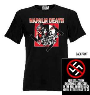 Napalm Death   Nazi Punks(T Shirt   Schwarz)  Bekleidung