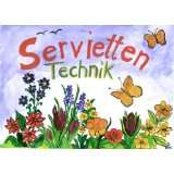 Serviettentechnik   Set, Servietten, Kleber, Pinsel, Anleitung