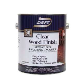 Deft, Inc. Clear Wood Finish Semi Gloss Gallon Brushing Lacquer 01101 