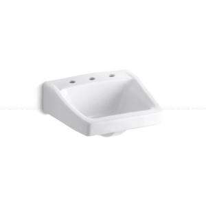 KOHLER Chesapeake 8 In. Wall Mount Lavatory in White K 1724 0 at The 