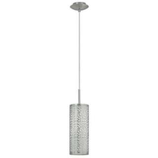  Nickel Ceiling Mini Pendant With White Shade 20657A 