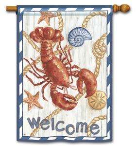 New Decorative Lobster Summer Garden Flag Large  