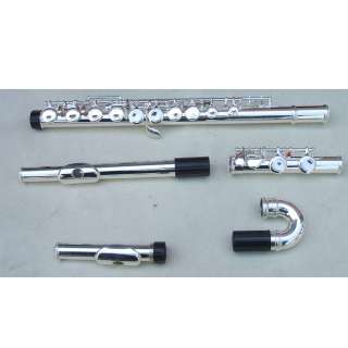 new 16 holes flute c key silver +E KEY+ two PIPINGS  