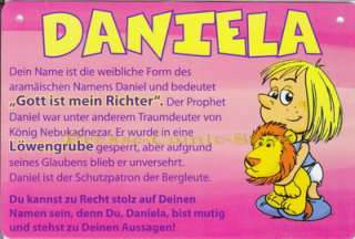 Postkarte / Namensschild   Daniela 4031987601276  