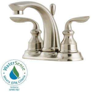  Handle High Arc 4 in. Centerset Bathroom Faucet in Brushed Nickel