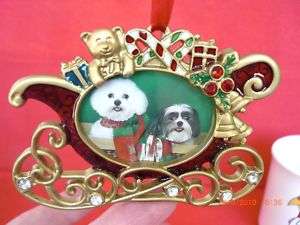 Holiday Christmas Sleigh Picture Frame Ornament L@@K  