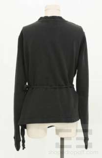 Dries Van Noten Black Cotton Wrap Sweater Size Large  