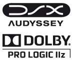   in der Surround Wiedergabe durch Audyssey DSX und Dolby Pro Logic IIz