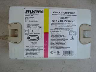 Sylvania Quicktronic I.C.E. QT1X100ICE/UNV T 120 277V 1 Lamp 70/100 
