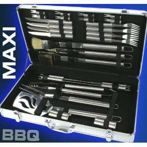 MAXI BBQ Grillbesteck Besteck im ALU GRILL Koffer Modell ELECSA 1520 