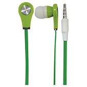 iCandy Flat Wire Earphones With Microphone Green